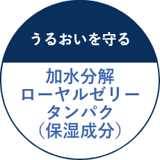 うるおいを守る 加水分解ローヤルゼリータンパク(保湿成分)