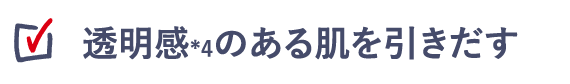 透明感*4のある肌を引きだす