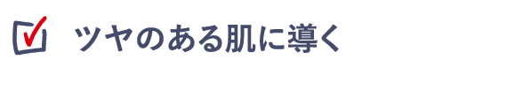 ツヤのある肌に導く